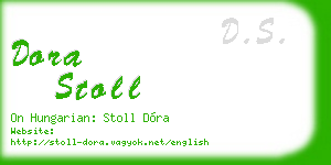 dora stoll business card